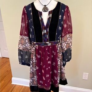 Maeve Multicolor Floral Long Sleeve Dress